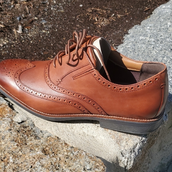 Rockport Total Motion Amalfi Wingtips Men\'s Tan Brogue Oxford Size 13 Wide main image 13